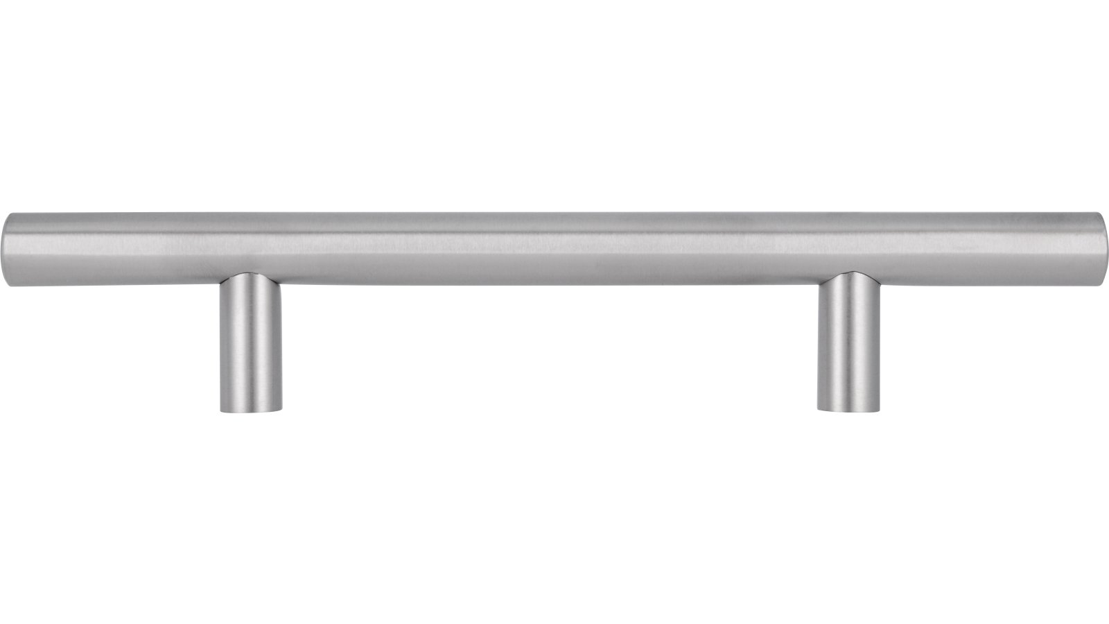 Stangengriff Gnarrenburg Edelstahl fein geschliffen - 176 mm lang  vor weißem Hintergrund