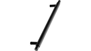 Stangengriff MANOR Zink - Schwarz matt - 246 mm lang  vor weißem Hintergrund