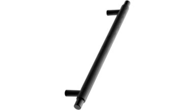 Stangengriff MANOR Zink - Schwarz matt - 246 mm lang  vor weißem Hintergrund