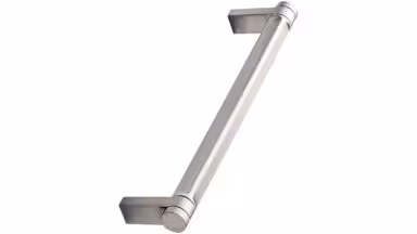Stangengriff TORCH Zink - Edelstahloptik - 177 mm lang  vor weißem Hintergrund