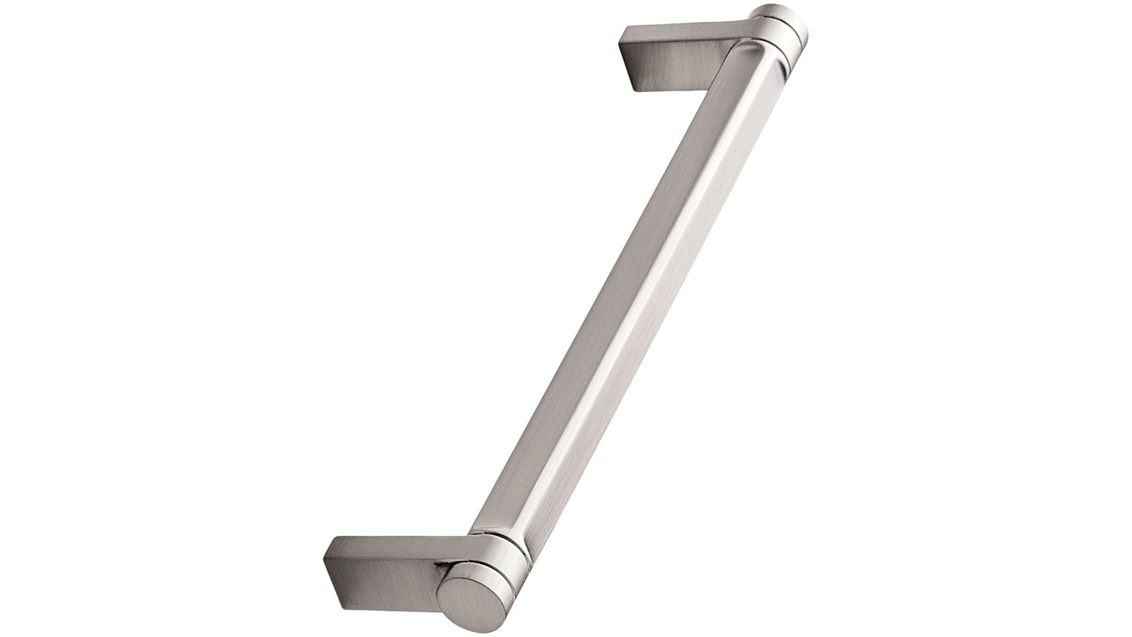 Stangengriff TORCH Zink - Edelstahloptik - 177 mm lang  vor weißem Hintergrund