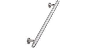 Stangengriff VILLA Zink - Glanz Nickel - 242 mm lang vor weißem Hintergrund