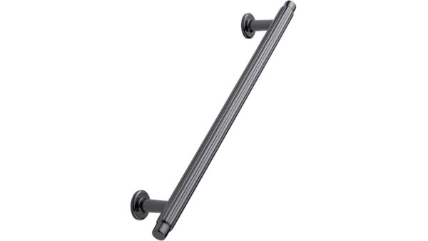 Stangengriff VILLA Zink - Schwarz Nickel - 242 mm lang  vor weißem Hintergrund
