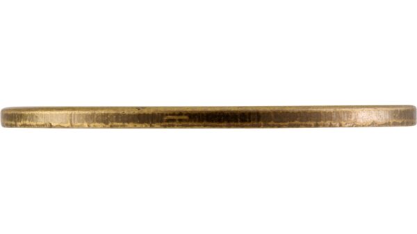 Unterlage Landau Stahl messingfarbig getrommelt matt - 30 mm lang  vor weißem Hintergrund