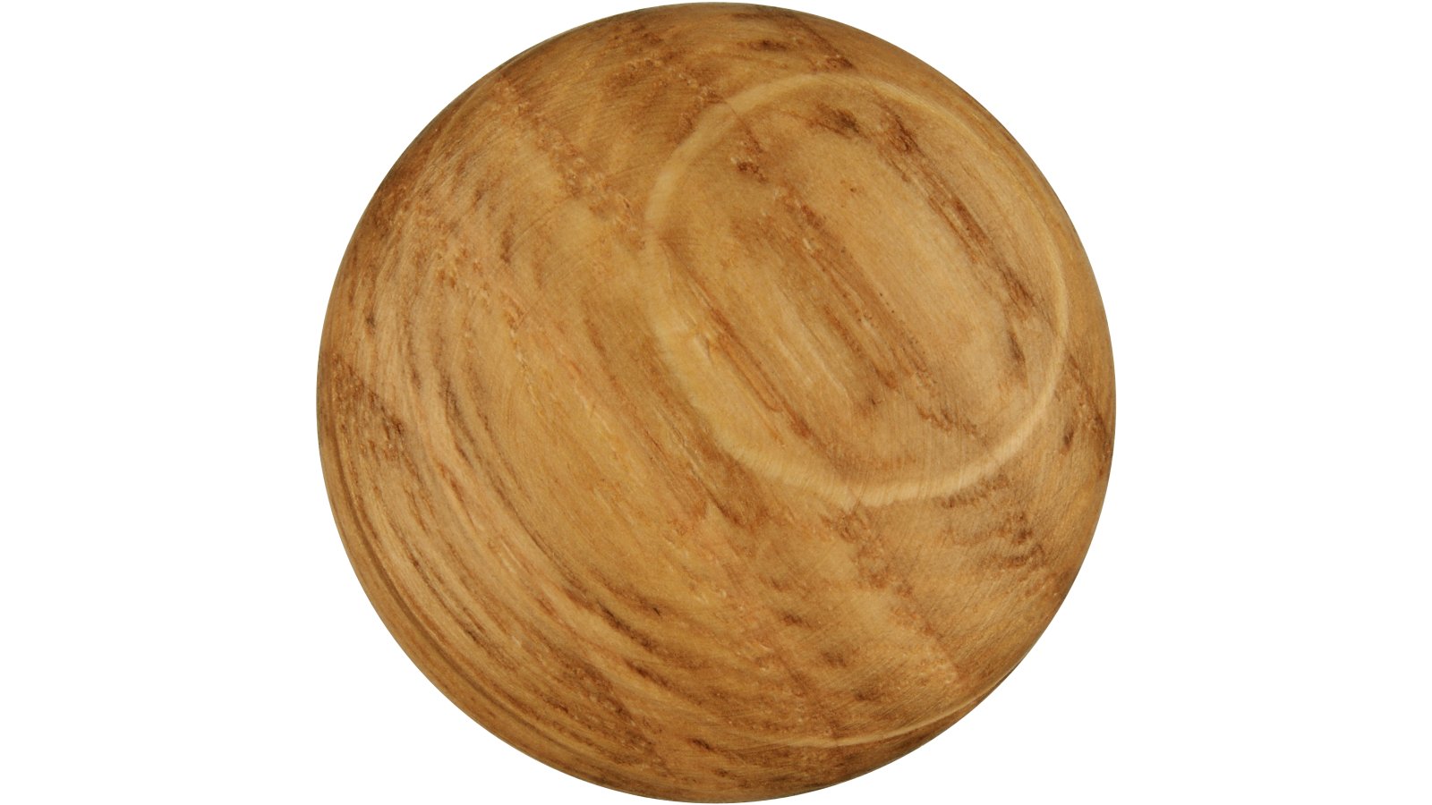 Knopf Rudersberg Holz eiche natur lackiert - 30 mm lang  vor weißem Hintergrund