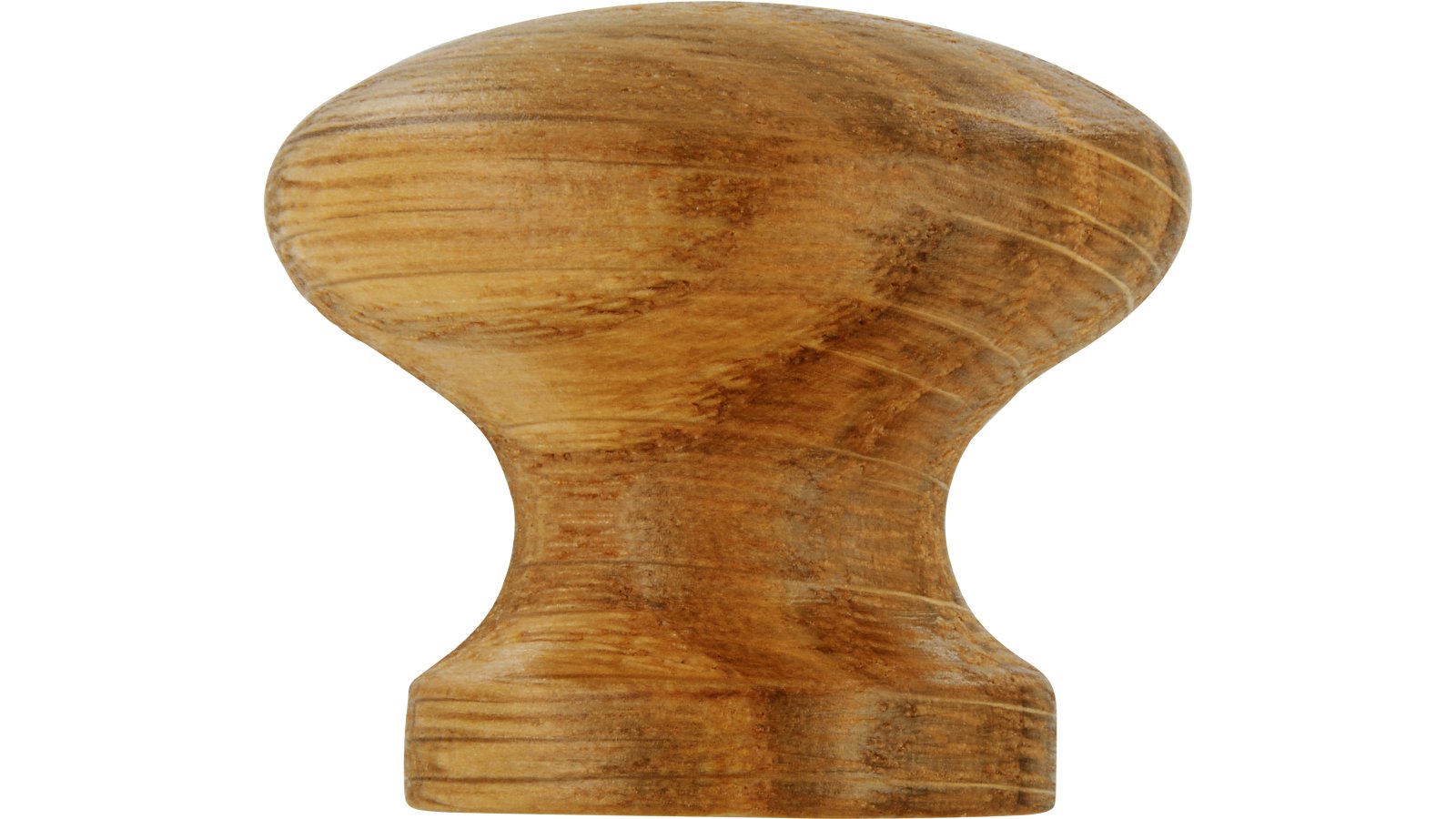 Knopf Rudersberg Holz eiche natur lackiert - 30 mm lang  vor weißem Hintergrund