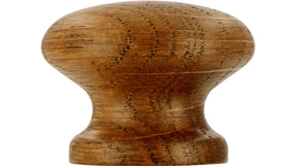 Knopf Rudersberg Holz eiche gebeizt lackiert - 35 mm lang  vor weißem Hintergrund