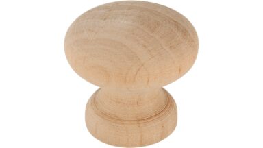 Knopf Rudersberg Holz erle roh - 30 mm lang vor weißem Hintergrund