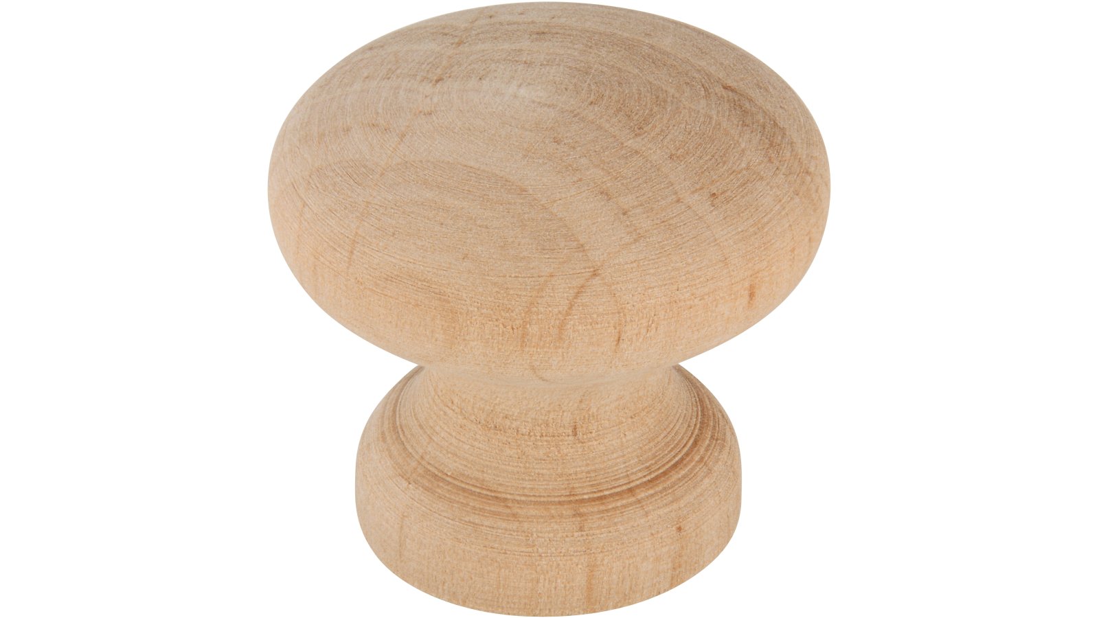 Knopf Rudersberg Holz erle roh - 30 mm lang  vor weißem Hintergrund