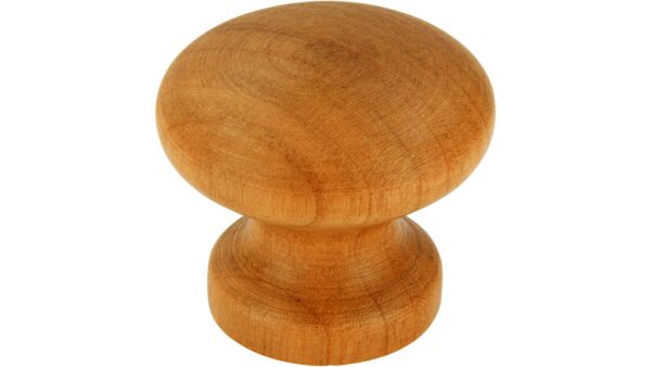 Knopf Rudersberg Holz kirsch natur lackiert - 30 mm lang vor weißem Hintergrund