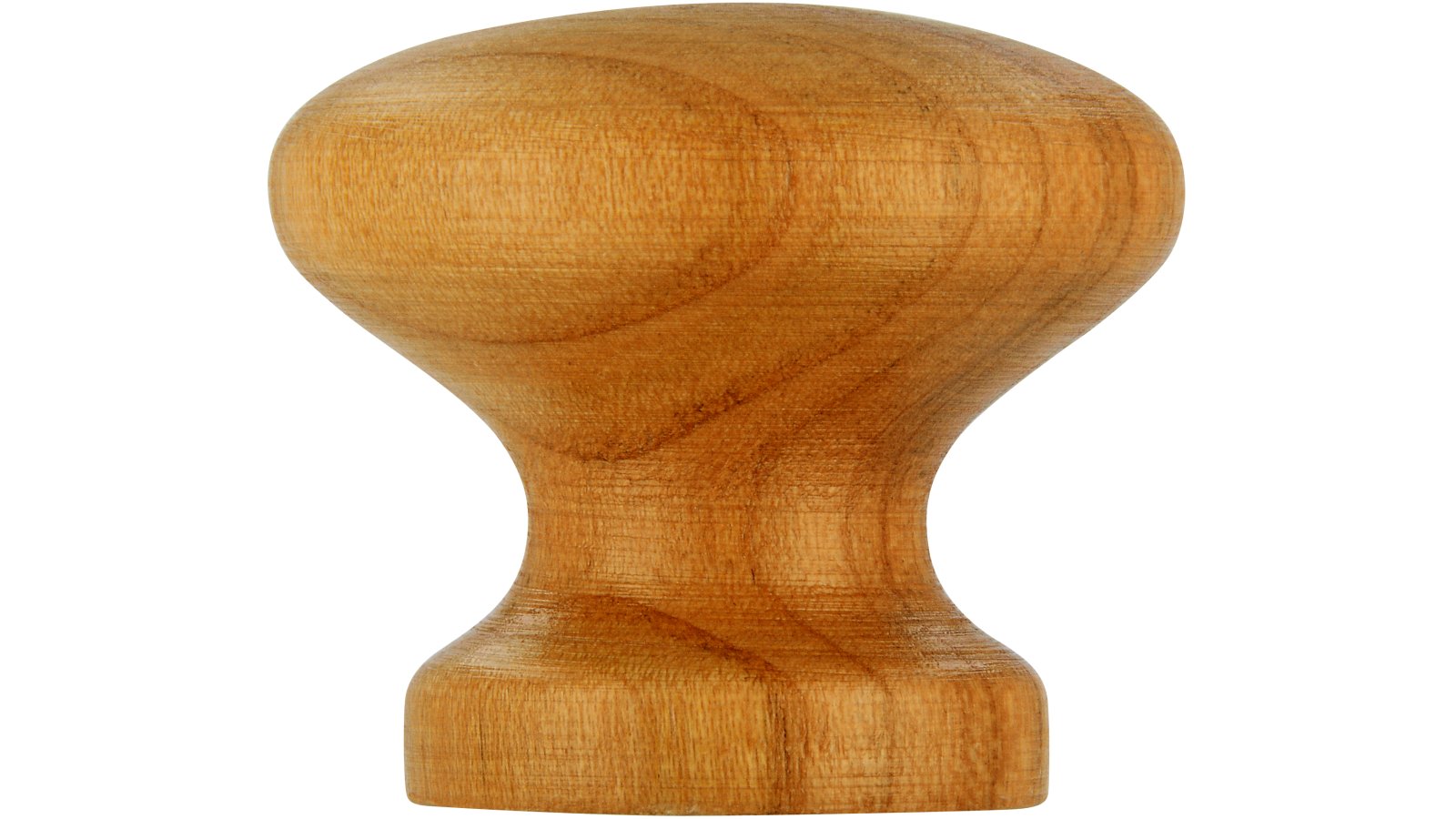 Moebelknopf-Rudersberg-kirsche-Holz-laenge-30-113590-stehend Knopf Rudersberg Holz kirsch natur lackiert - 30 mm lang vor weißem Hintergrund