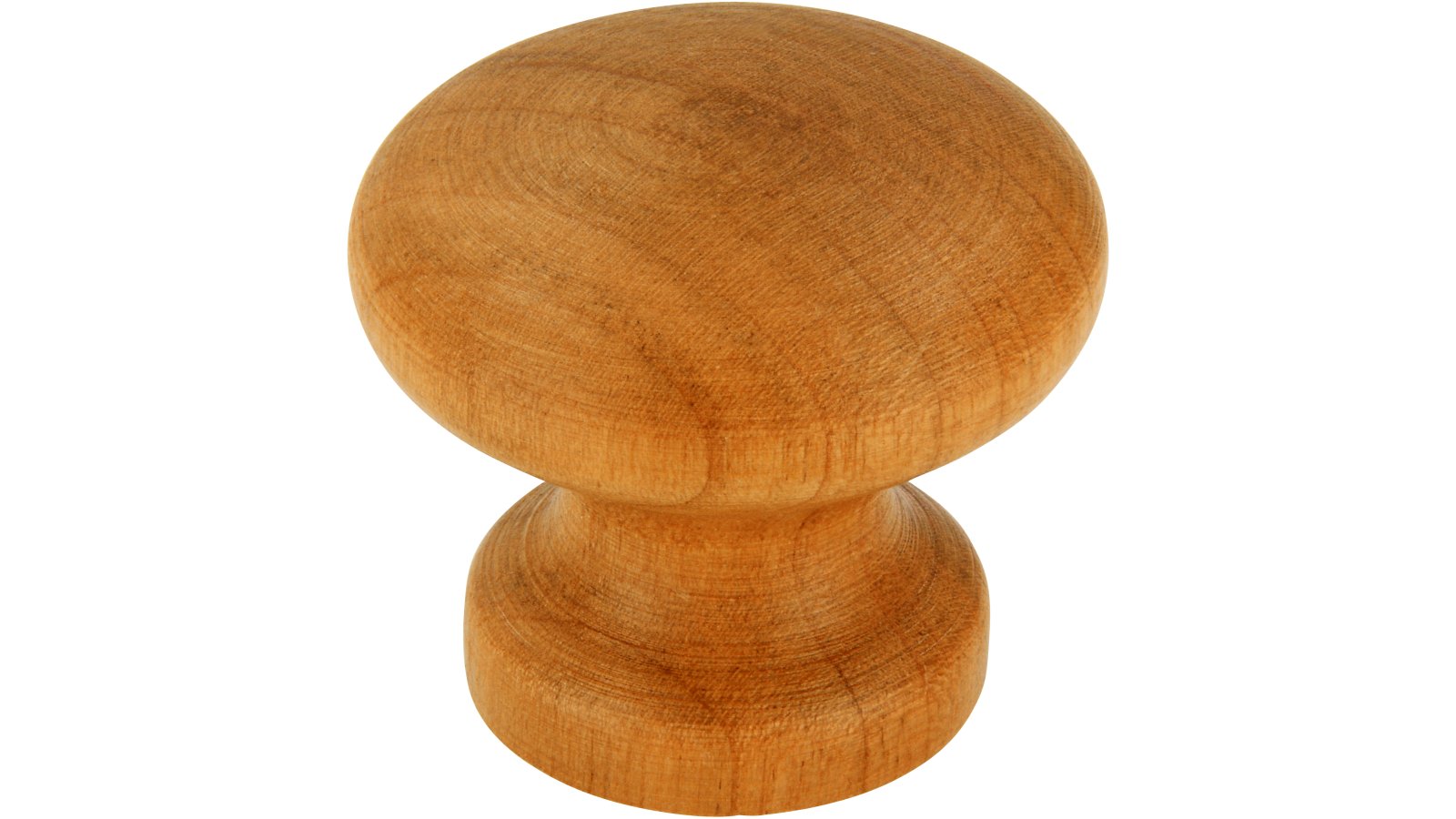 Moebelknopf-Rudersberg-kirsche-Holz-laenge-30-113590 Knopf Rudersberg Holz kirsch natur lackiert - 30 mm lang vor weißem Hintergrund