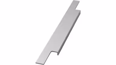 Griffleiste TRIM Aluminium - Natureloxiert - 995 mm lang  vor weißem Hintergrund