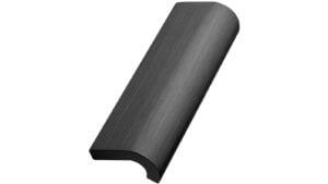 Griff INVERT Aluminium - Gebürstet matt schwarz - 120 mm lang  vor weißem Hintergrund