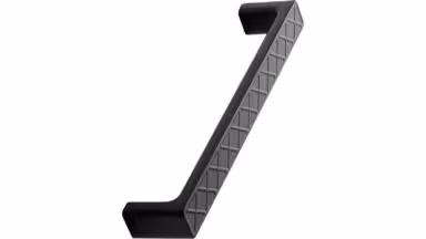 Griff WAFER Zink - Schwarz matt - 172 mm lang  vor weißem Hintergrund