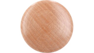 Knopf Ilsede Holz buche natur lackiert - 30 mm lang  vor weißem Hintergrund