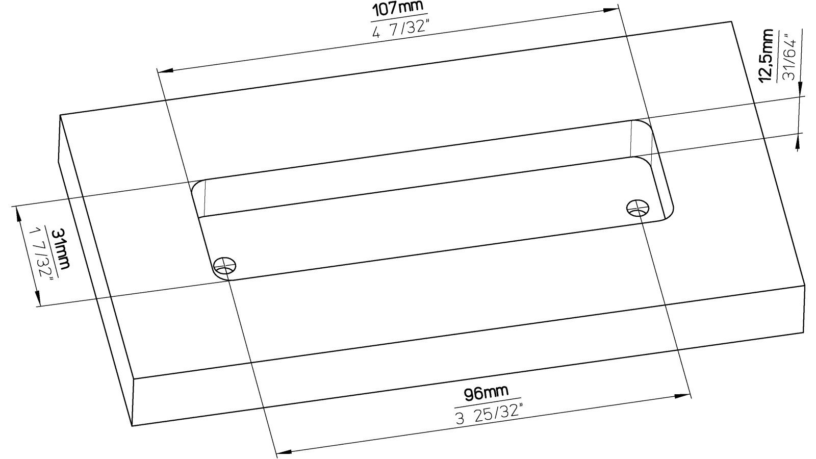 Muschel Worpswede Stahl chrom glänzend chrom matt - 112 mm lang  vor weißem Hintergrund