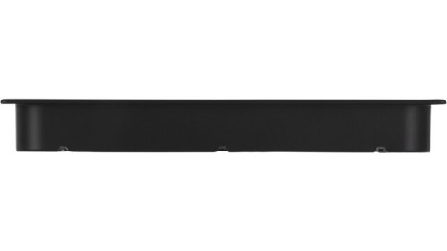Muschel Worpswede Stahl schwarz matt pulverbeschichtet - 112 mm lang  vor weißem Hintergrund