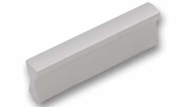 Griffleiste Bad-Segeberg Aluminium - natur matt - 64 mm lang  vor weißem Hintergrund