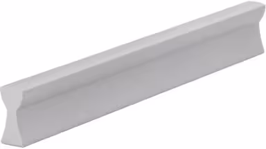 Griffleiste Bad-Segeberg Aluminium silber natur matt - 148 mm lang  vor weißem Hintergrund
