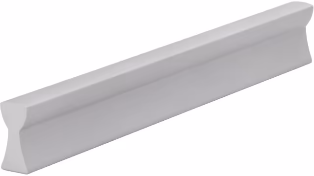Griffleiste Bad-Segeberg Aluminium silber natur matt - 148 mm lang  vor weißem Hintergrund