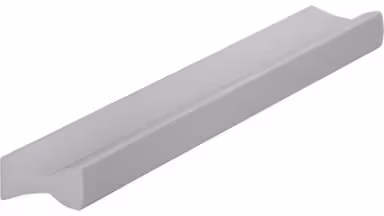 Griffleiste Bad-Segeberg Aluminium silber natur matt - 148 mm lang  vor weißem Hintergrund
