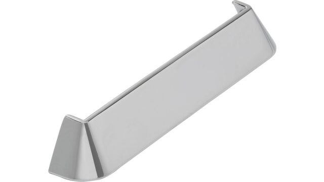 Griffleiste Cadolzburg Zinkdruckguß - chrom glänzend - 184 mm lang  vor weißem Hintergrund