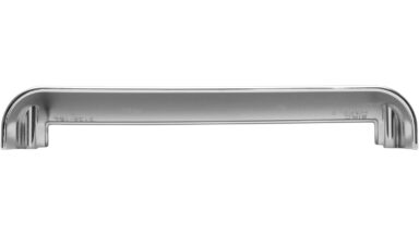 Griffleiste Cadolzburg Zinkdruckguß - chrom glänzend - 184 mm lang  vor weißem Hintergrund