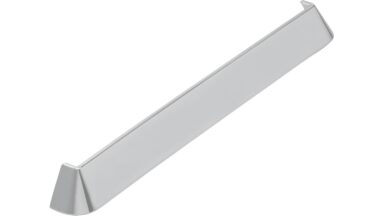 Griffleiste Cadolzburg Zinkdruckguß - chrom glänzend - 312 mm lang  vor weißem Hintergrund