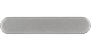 Griffleiste Eschborn Druckguss alufarbig pulverbeschichtet - 40 mm lang  vor weißem Hintergrund