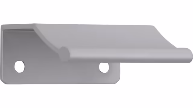 Griffleiste Gilching Aluminium silber natur matt - 45 mm lang  vor weißem Hintergrund