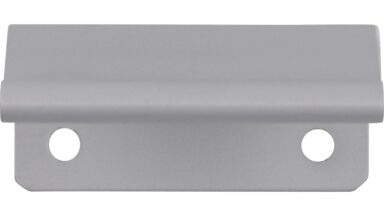 Griffleiste Gilching Aluminium silber natur matt - 45 mm lang  vor weißem Hintergrund