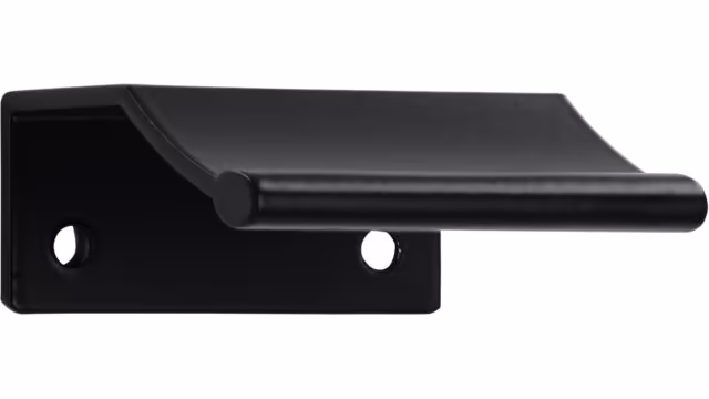 Griffleiste Gilching Aluminium schwarz matt pulverbeschichtet - 45 mm lang vor weißem Hintergrund