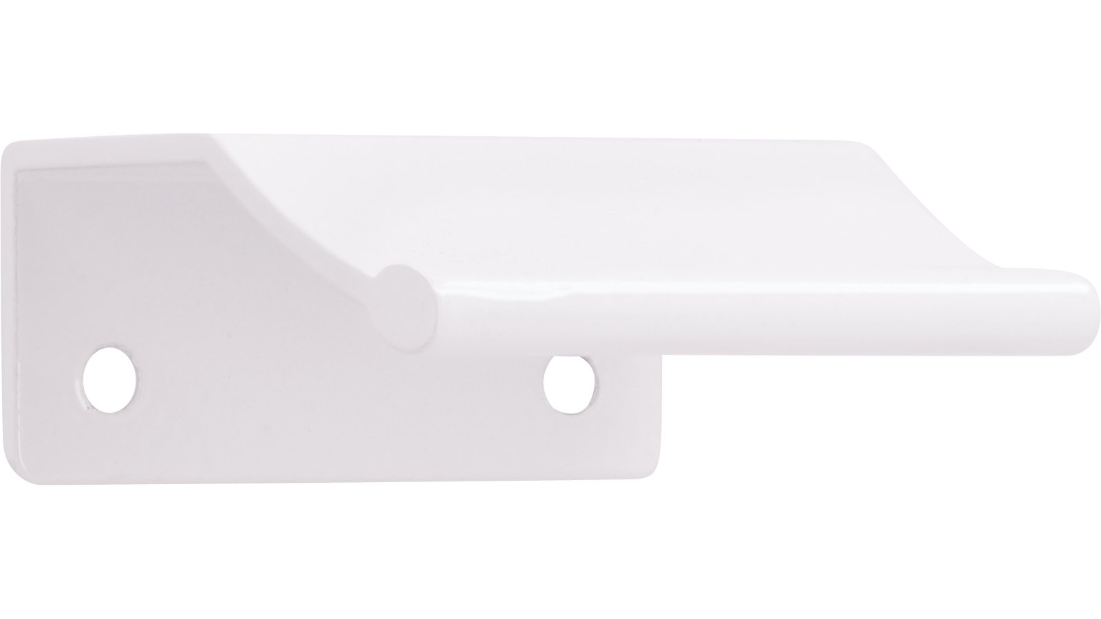 Griffleiste Gilching Aluminium reinweiß pulverbeschichtet - 45 mm lang  vor weißem Hintergrund