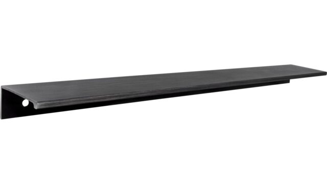 Griffleiste Gudensberg Aluminium eisenfarbig gebürstet matt - 320 mm lang  vor weißem Hintergrund