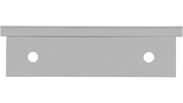 Griffleiste Gudensberg Aluminium chrom glänzend - 70 mm lang  vor weißem Hintergrund