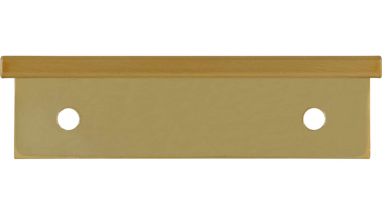 Griffleiste Gudensberg Aluminium gold matt gebürstet - 70 mm lang  vor weißem Hintergrund