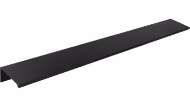 Griffleiste Gudensberg Aluminium schwarz matt pulverbeschichtet - 320 mm lang vor weißem Hintergrund