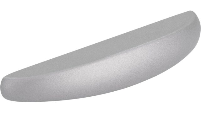 Griffleiste Halver Druckguss alufarbig pulverbeschichtet - 90 mm lang  vor weißem Hintergrund