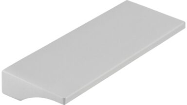Griffleiste Husum Aluminium silber natur matt - 52 mm lang vor weißem Hintergrund