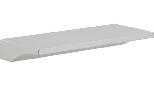 Griffleiste Husum Aluminium silber natur matt - 52 mm lang  vor weißem Hintergrund