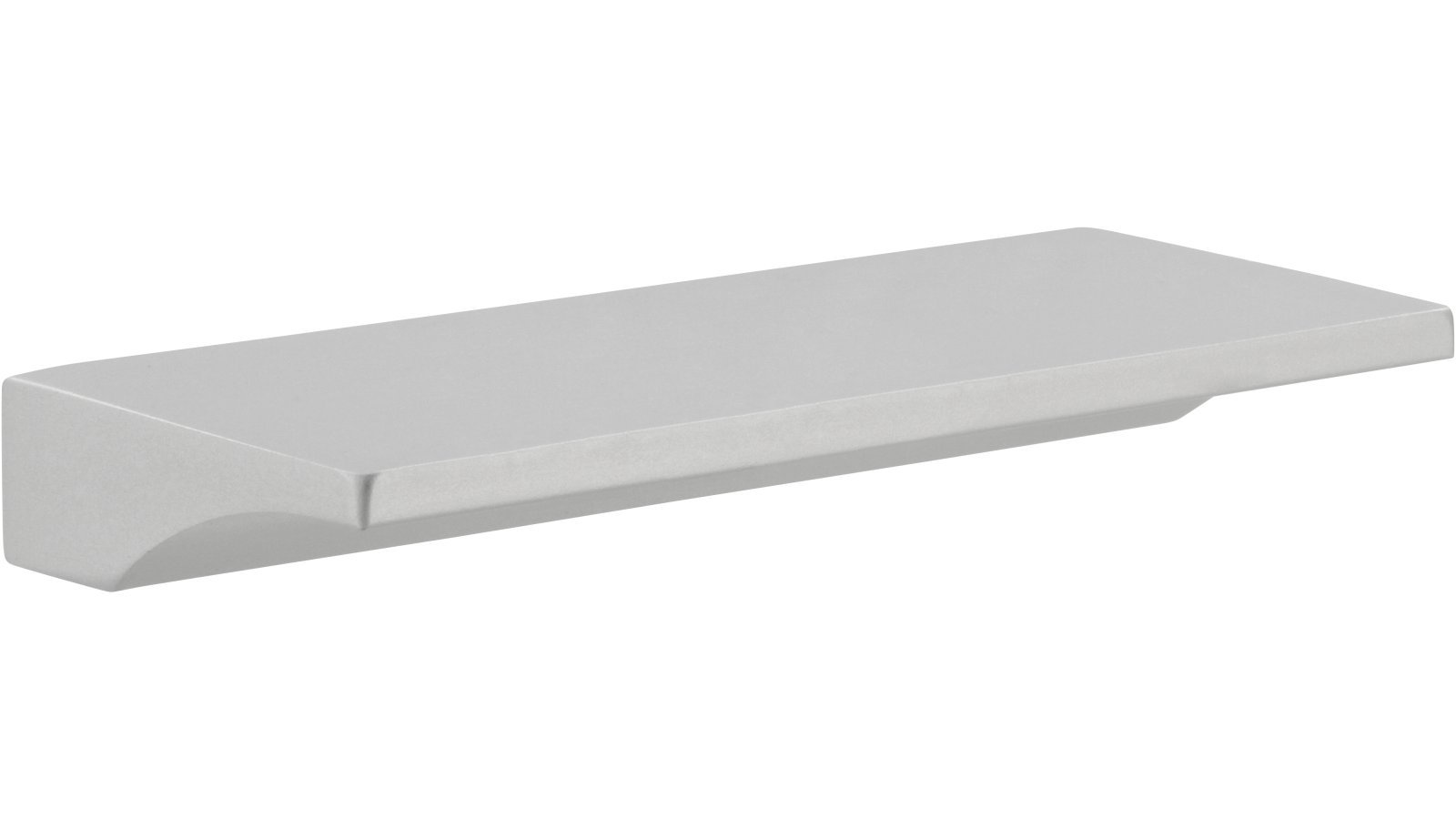 Griffleiste Husum Aluminium silber natur matt - 52 mm lang  vor weißem Hintergrund