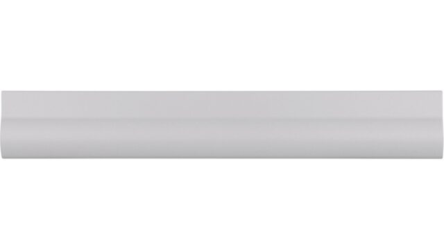 Griffleiste Oberkirch Aluminium silber natur matt - 148 mm lang  vor weißem Hintergrund