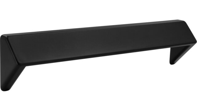 Griffleiste Rosengarten Druckguss schwarz matt pulverbeschichtet - 168 mm lang  vor weißem Hintergrund