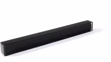 Griffleiste Roxheim Kunststoff - schwarz, Kunststoff Glaseffekt - transparent klar - 148 mm lang  vor weißem Hintergrund