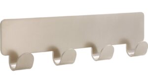 Hakenleiste sk Hainburg Stahl matt vernickelt - 156 mm lang  vor weißem Hintergrund