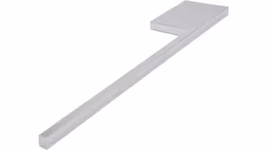 Handtuchhalter Freilassing Aluminium chrom glänzend - 300 mm lang vor weißem Hintergrund