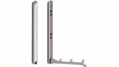 Klapparm Hude Druckguss chrom glänzend - 177 mm lang vor weißem Hintergrund