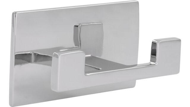 Haken Bad Nenndorf Druckguss chrom glänzend - 40 mm lang  vor weißem Hintergrund