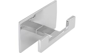 Haken Bad Nenndorf Druckguss chrom glänzend - 40 mm lang  vor weißem Hintergrund